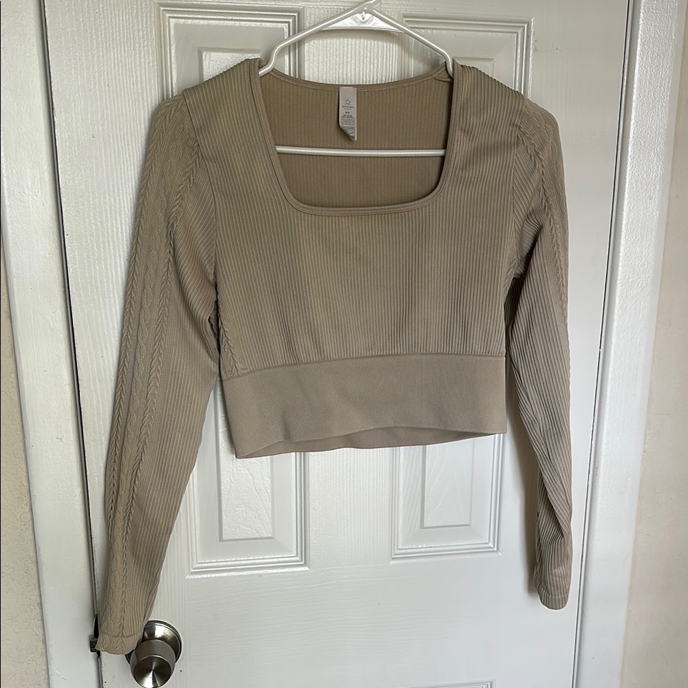 Aerie Offline Beige Square Neck Crop
